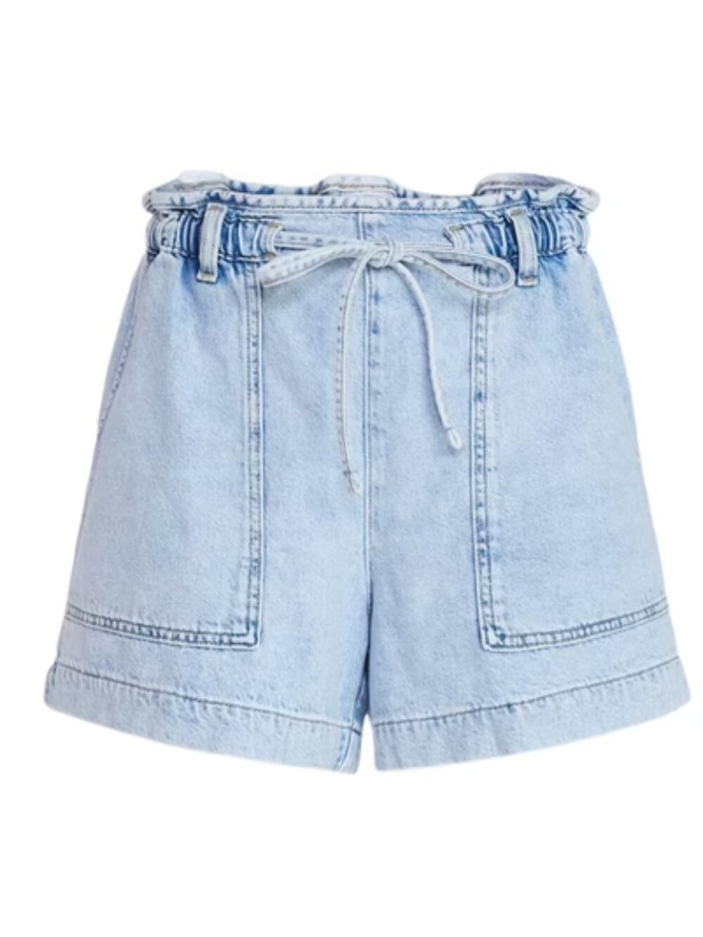 Women's Time and Tru Drapey Twill Utility Shorts, Medium Wash, 4 in Inseam, XXXL